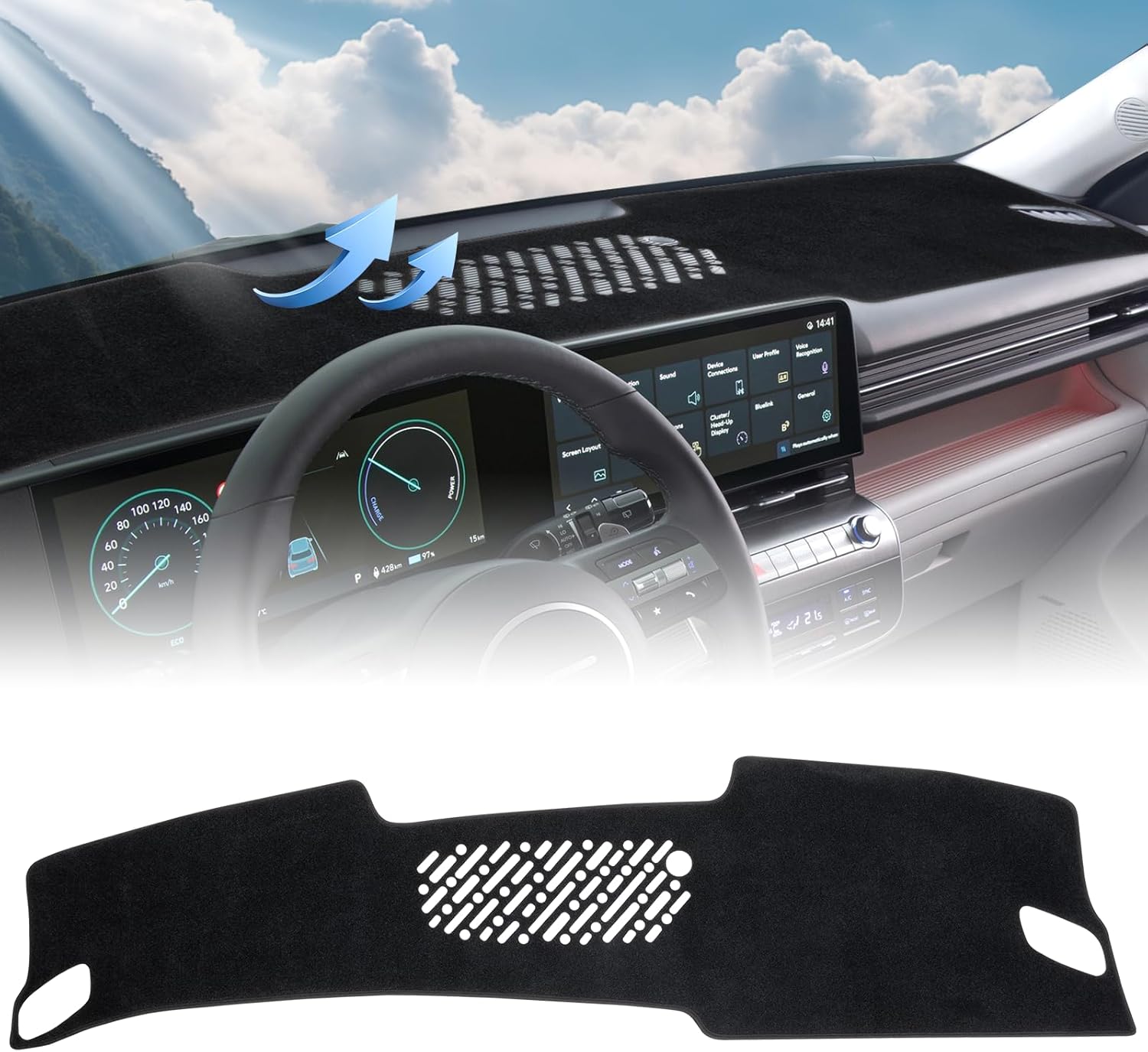 Dash Cover Compatible with Hyu - Tech Car Accessories 评论和价格