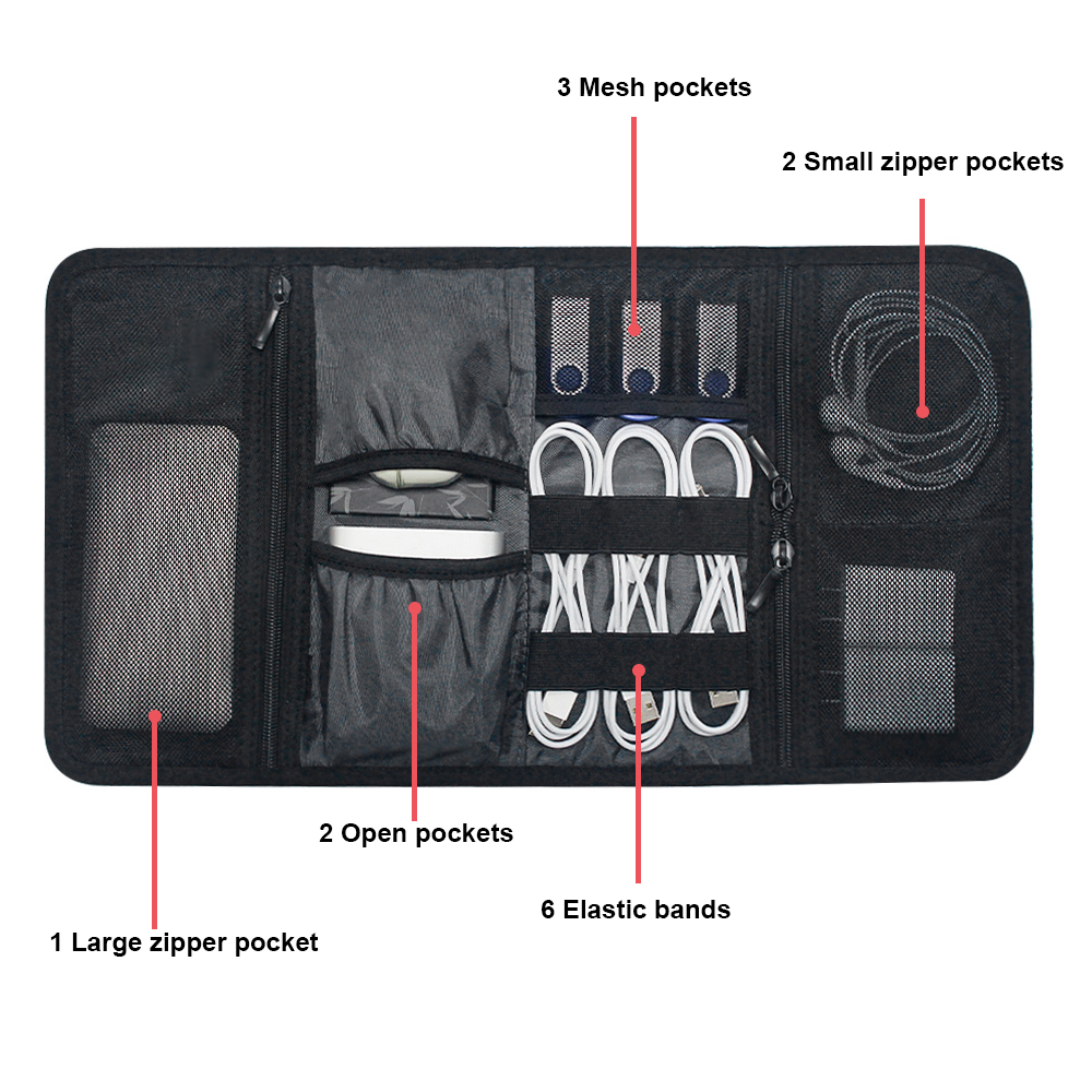 Tech Organizer Bag Cable Stora - Tech Accessories Travel Organizer Pouch 评论和价格