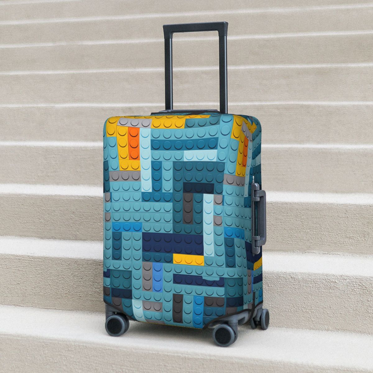 Blue Tech Pixel Building Block - Tech Accessories Case 评论和价格