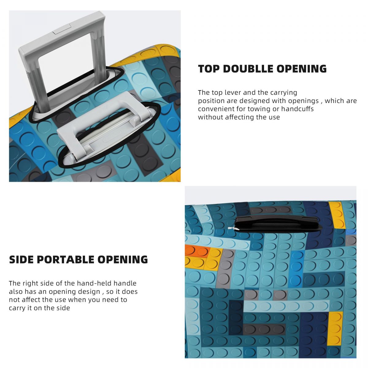 Blue Tech Pixel Building Block - Tech Accessories Case 评论和价格